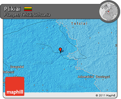 Political 3D Map of Plikiai