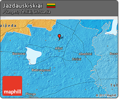 Political 3D Map of Jazdauskiškiai