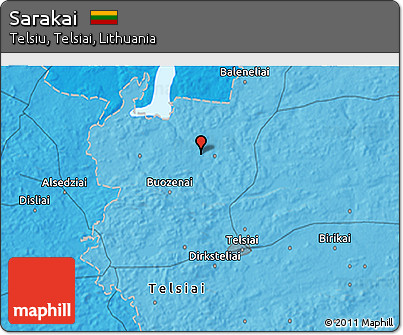 Political 3D Map of Sarakai