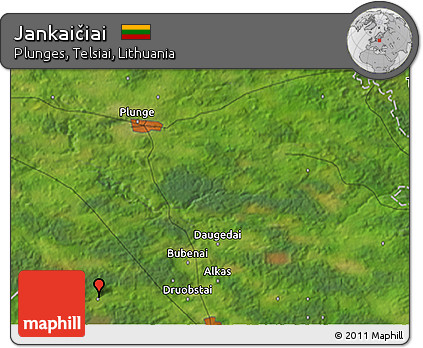 Satellite 3D Map of Jankaičiai