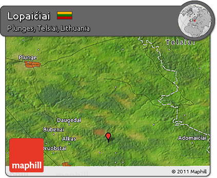 Satellite 3D Map of Lopaičiai