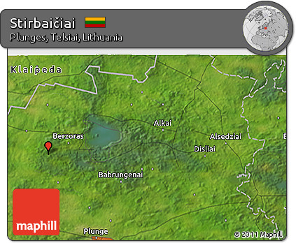 Satellite 3D Map of Stirbaičiai