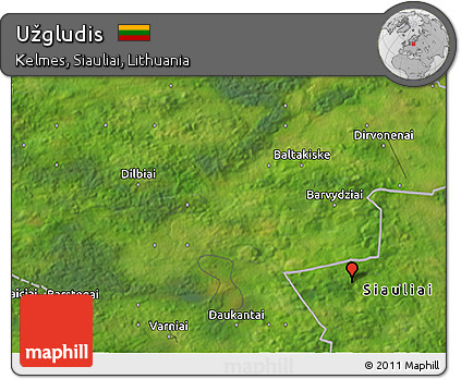 Satellite 3D Map of Užgludis