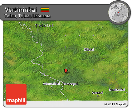 Satellite 3D Map of Vertininkai