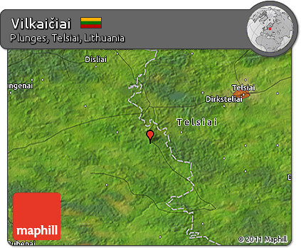 Satellite 3D Map of Vilkaičiai