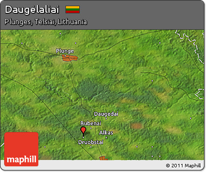 Satellite 3D Map of Daugėlaliai