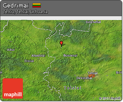 Satellite 3D Map of Gedrimai