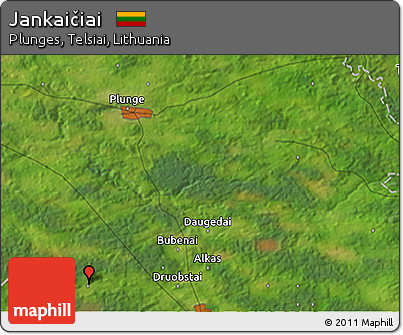 Satellite 3D Map of Jankaičiai