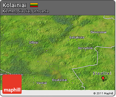 Satellite 3D Map of Kolainiai
