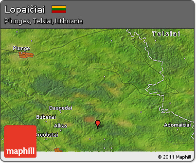 Satellite 3D Map of Lopaičiai