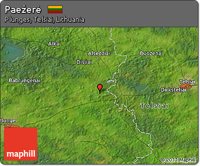 Satellite 3D Map of Paežerė