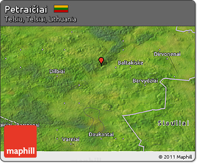 Satellite 3D Map of Petraičiai
