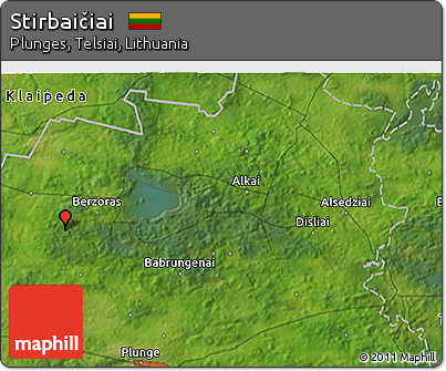 Satellite 3D Map of Stirbaičiai