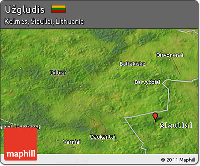 Satellite 3D Map of Užgludis