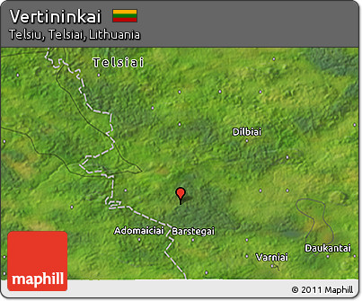 Satellite 3D Map of Vertininkai