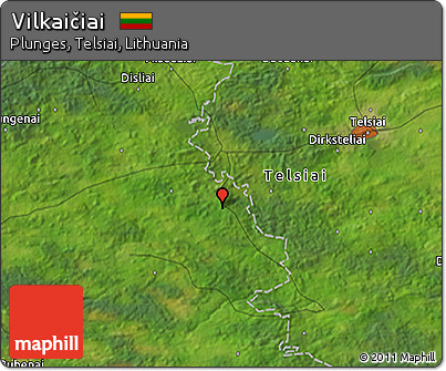 Satellite 3D Map of Vilkaičiai