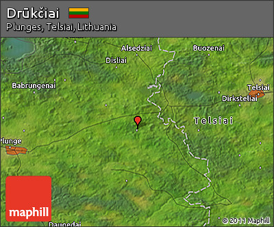 Satellite 3D Map of Drūkčiai
