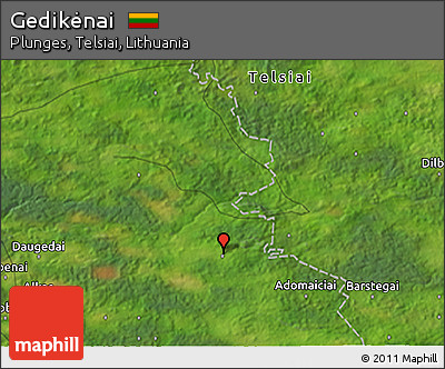 Satellite 3D Map of Gedikėnai
