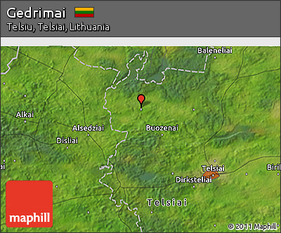 Satellite 3D Map of Gedrimai
