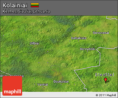 Satellite 3D Map of Kolainiai