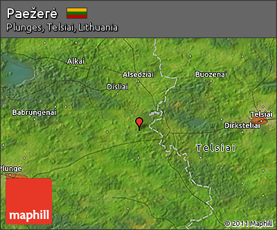 Satellite 3D Map of Paežerė