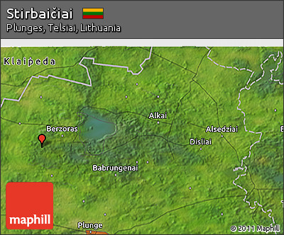 Satellite 3D Map of Stirbaičiai