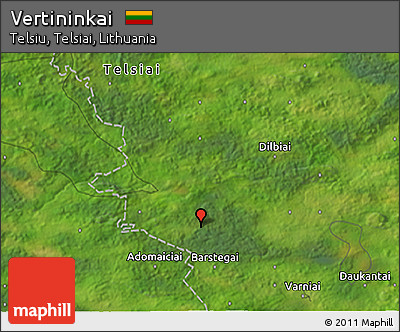 Satellite 3D Map of Vertininkai