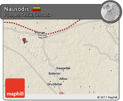 Shaded Relief 3D Map of Nausodis