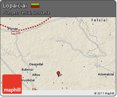 Shaded Relief 3D Map of Lopaičiai