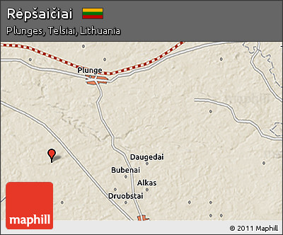 Shaded Relief 3D Map of Rėpšaičiai
