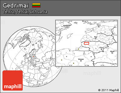 Blank Location Map of Gedrimai