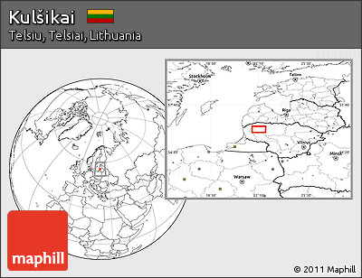 Blank Location Map of Kulšikai