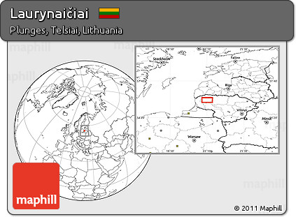 Blank Location Map of Laurynaičiai