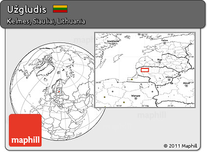 Blank Location Map of Užgludis