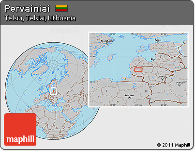 Gray Location Map of Pervainiai