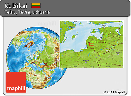 Physical Location Map of Kulšikai