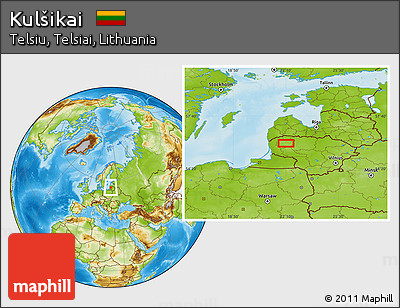 Physical Location Map of Kulšikai