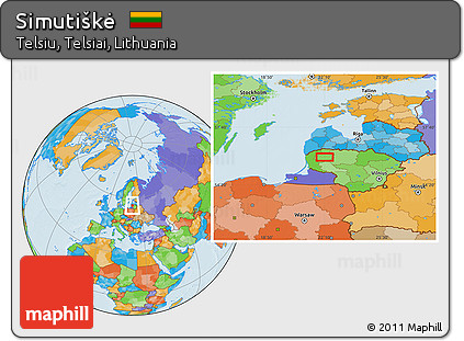 Political Location Map of Simutiškė