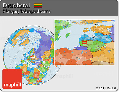 Political Location Map of Druobstai
