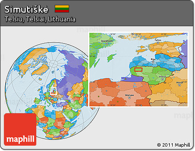 Political Location Map of Simutiškė