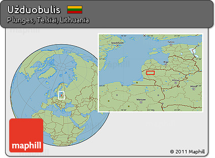 Savanna Style Location Map of Užduobulis