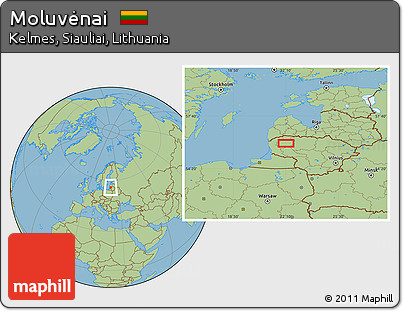 Savanna Style Location Map of Moluvėnai