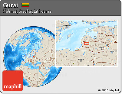 Shaded Relief Location Map of Gurai