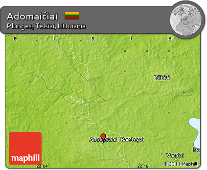 Physical Map of Adomaičiai