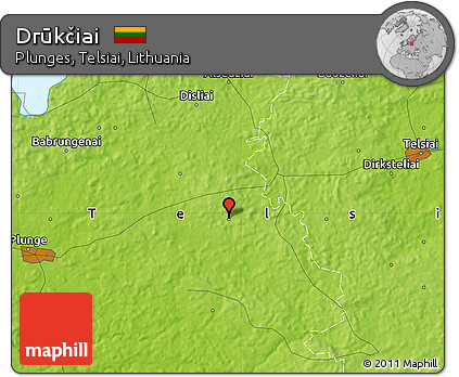 Physical Map of Drūkčiai