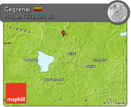 Physical Map of Gegrėnai