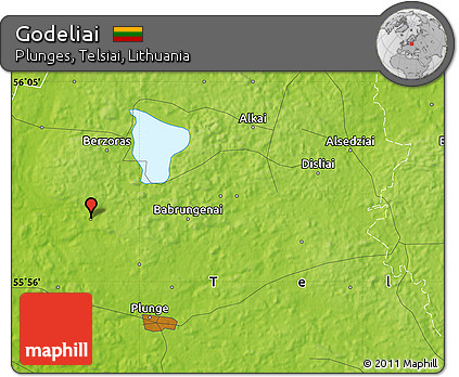 Physical Map of Godeliai