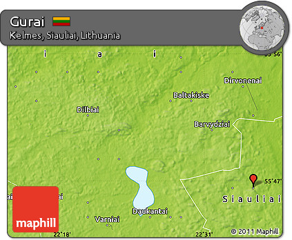 Physical Map of Gurai