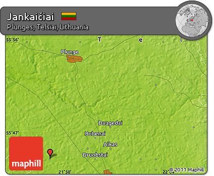 Physical Map of Jankaičiai