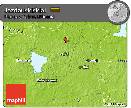Physical Map of Jazdauskiškiai